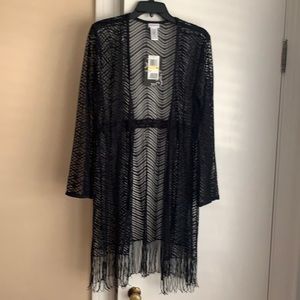 Black swim coverup